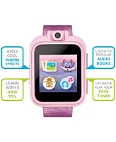 Playzoom Kid's Gradient Glitter Silicone Strap Touchscreen Smart Watch 42mm with Earbuds Gift Set