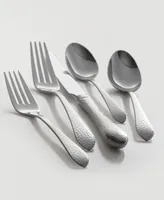 Reed and Barton Hammered Antique Like 5 Pieces Flatware Place Setting Set