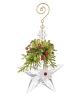 Kissing Krystals Mistletoe Double Star Ornament