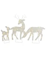 Northlight 29" Led Lighted Reindeer Family Outdoor Christmas Decorations, Set of 3