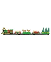 Northlight Battery Operated Lighted and Animated Christmas Train With Working Smokestack Set, 22 Piece