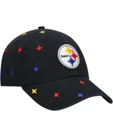 Women's '47 Black Pittsburgh Steelers Multi Confetti Clean Up Adjustable Hat