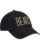 Women's '47 Black Chicago Bears Shimmer Text Clean Up Adjustable Hat