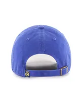 Men's '47 Royal Los Angeles Rams Clean Up Team Script Adjustable Hat