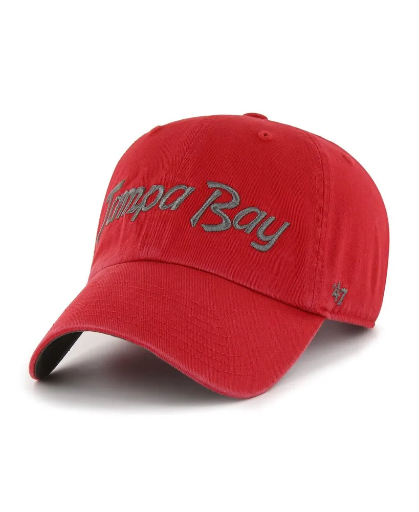 Men's '47 Red Tampa Bay Buccaneers Crosstown Clean Up Adjustable Hat