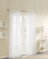 Madison Park Gemma Sheer Embroidered Window Curtain, 84 inches long Single Panel Curtain, Width 50 curtains sheer for Bedroom and Living Room, Easy To