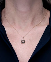 Wrapped Diamond Sun Pendant Necklace (1/10 ct. t.w.) 14k Gold Created for Macy's (Also available Black Diamond)