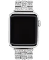 Coach Stainless Steel Crystal Bracelet Apple Watch, 38, 40, 41mm