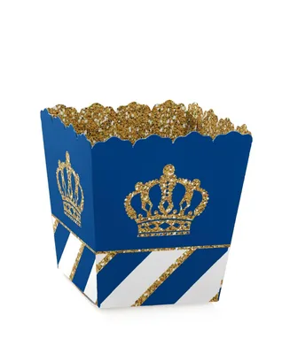 Big Dot of Happiness Royal Prince Charming - Party Mini Favor Boxes - Baby Shower or Birthday Party Treat Candy Boxes - Set of 12