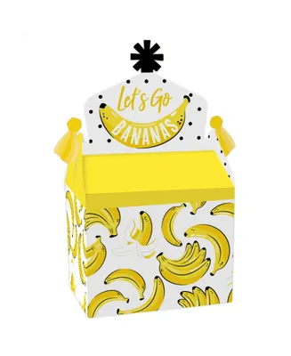 Big Dot of Happiness Let's Go Bananas - Treat Box Party Favors - Tropical Goodie Gable Boxes - 12 Ct