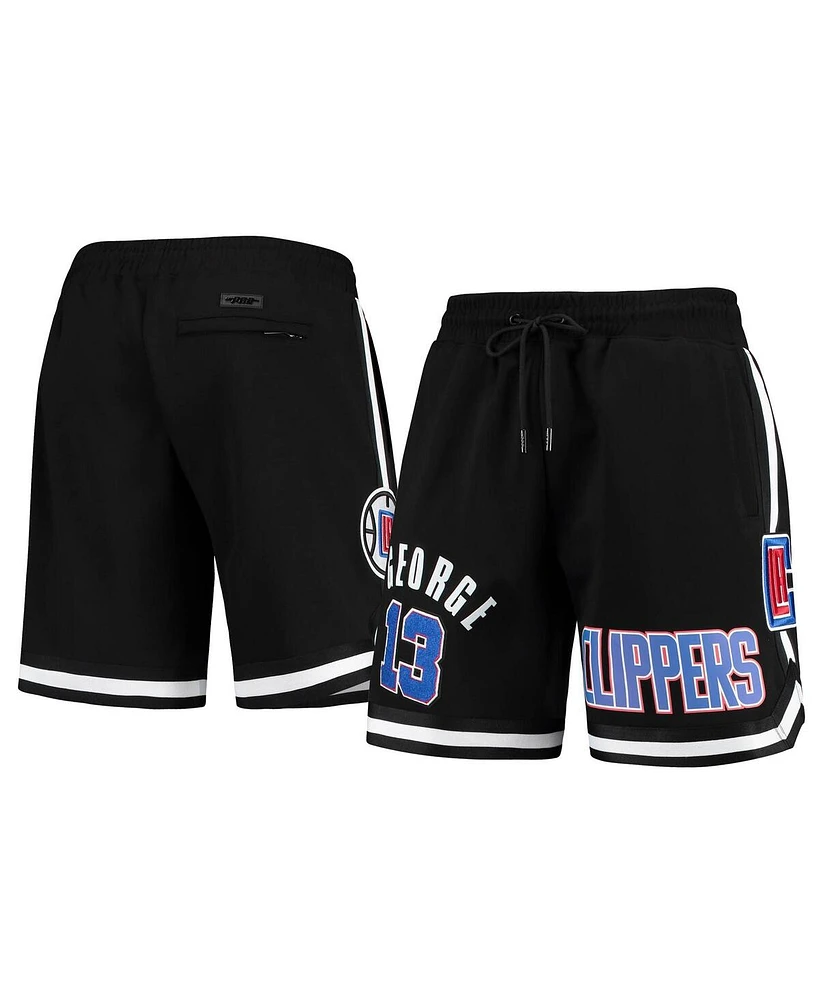 Men's Pro Standard Paul George Black La Clippers Team Player Shorts