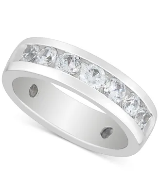 Grown With Love Men's Lab Diamond Band (1-1/2 ct. t.w.) 10k White Gold