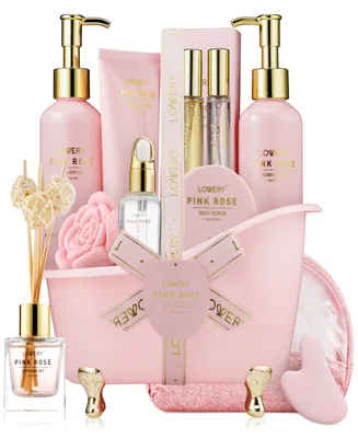 Lovery 19-Pc. Pink Rose Relaxing Luxury Spa Gift Set