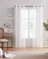 Dainty Home Cut Flower Window Panel Set