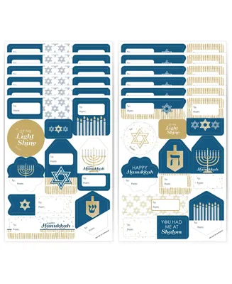 Happy Hanukkah - Chanukah Holiday Party Gift Tag Labels To and From 120 Stickers