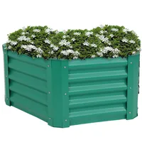 Sunnydaze Decor Powder-Coated Steel Hexagon Raised Garden Bed