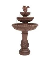 Sunnydaze Decor Dove Pair Resin Outdoor 3-Tier Water Fountain