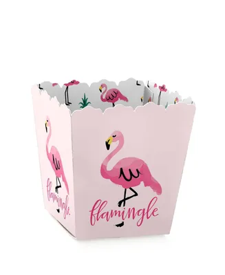 Big Dot of Happiness Pink Flamingo - Party Like a Pineapple - Tropical Summer Party Mini Favor Boxes - Treat Candy Boxes - Set of 12