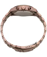 Abingdon Co. Women's Katherine Chronograph Multifunctional Chocolate Ion-Plated Stainless Steel Bracelet Watch 40mm