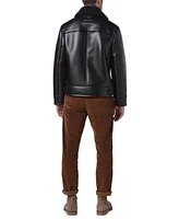 Marc New York Men's Cadman Faux Leather Fleece-Lined Aviator Jacket