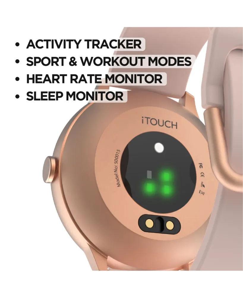 Sport 3 Women's Touchscreen Smartwatch: Rose Gold Case with Merlot Strap 45mm