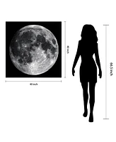 Empire Art Direct Full Moon Frameless Free Floating Tempered Glass Panel Graphic Wall Art, 40" x 40" x 0.2"