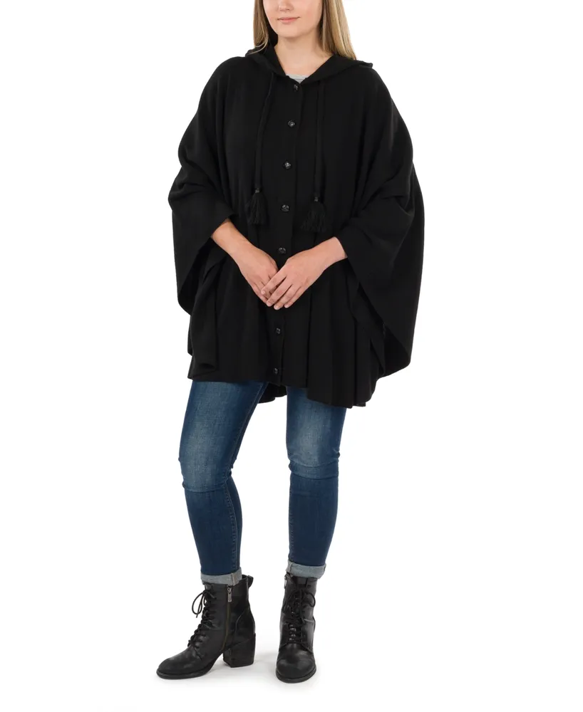 Patricia Nash Women's Hooded Cape with Buttons