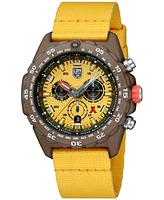 Luminox Men's Swiss Chronograph Bear Grylls Survival Eco Master Series Yellow Strap Watch 45mm