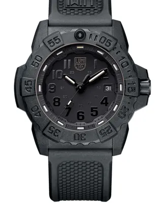 Luminox Men's Swiss Navy Seal Military Dive Black Rubber Strap Watch 45mm