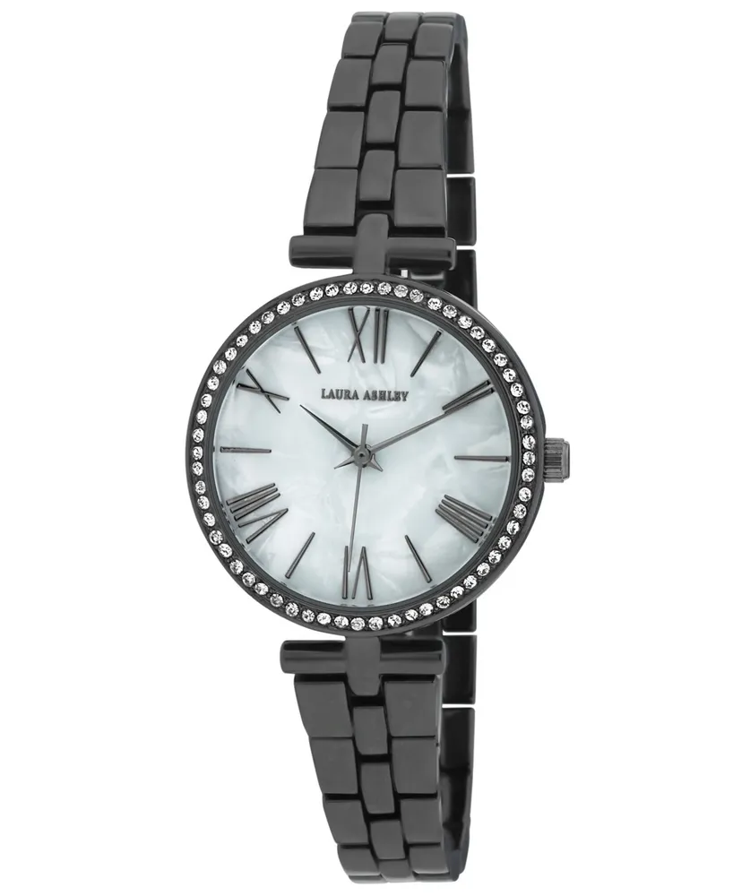 Laura Ashley Women's Quartz Black Alloy Bracelet Watch 33mm