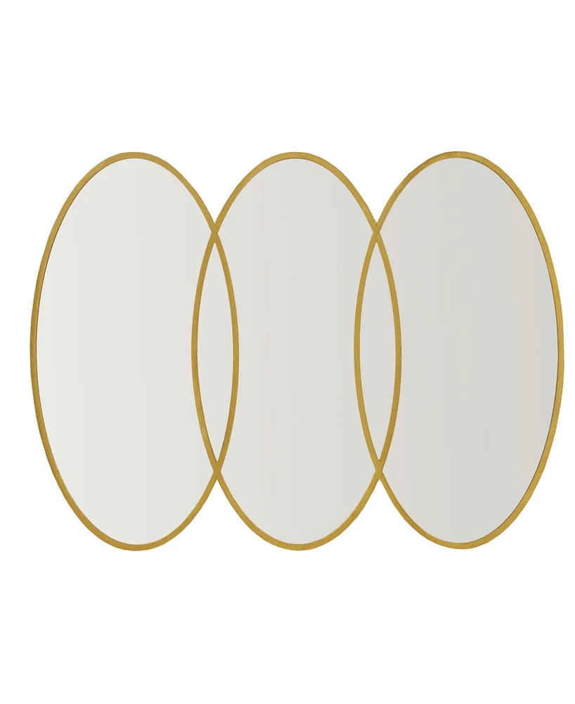 Madison Park Signature Eclipse Oval Wall Decor Mirror, 40" x 30" x 1.77" - Gold