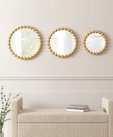 Madison Park Signature Marlowe 3 Piece Round Wall Decor Mirror Set - Gold