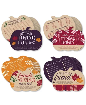 Friends Thanksgiving Feast - 4 Party Games - 10 Cards Each - Gamerific Bundle - Assorted Pre