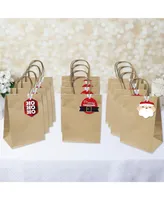 Jolly Santa Claus - Assorted Hanging Christmas Favor Tags Gift Tag Toppers 12 Ct