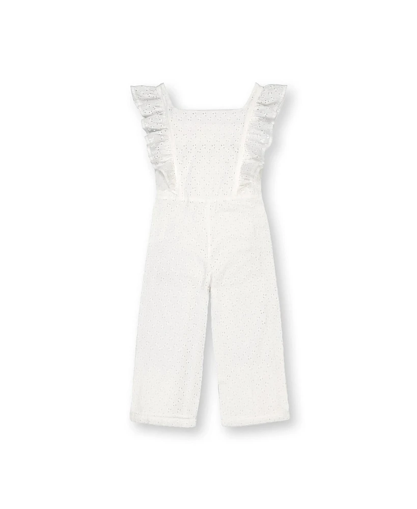 Hope & Henry Toddler Girls Flutter Sleeve Jumpsuit