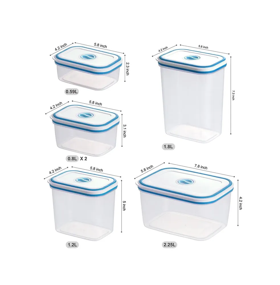 Airtight Leakproof Food Storage Container Set of 6