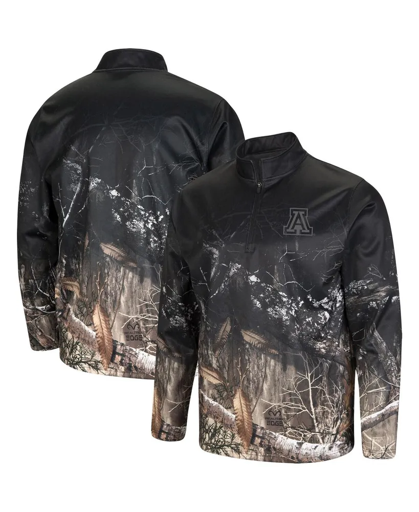 Men's Colosseum Black, Realtree Camo Arizona Wildcats Quarter-Zip Jacket