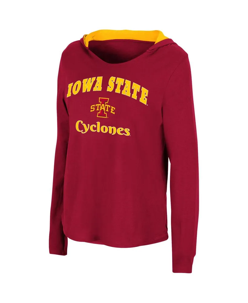 Women's Colosseum Cardinal Iowa State Cyclones Catalina Hoodie Long Sleeve T-shirt