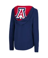 Women's Colosseum Navy Arizona Wildcats Catalina Hoodie Long Sleeve T-Shirt