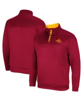 Men's Colosseum Cardinal Iowa State Cyclones No Tomorrow Quarter-Zip Jacket