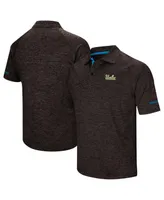 Men's Colosseum Black Ucla Bruins Down Swing Polo Shirt