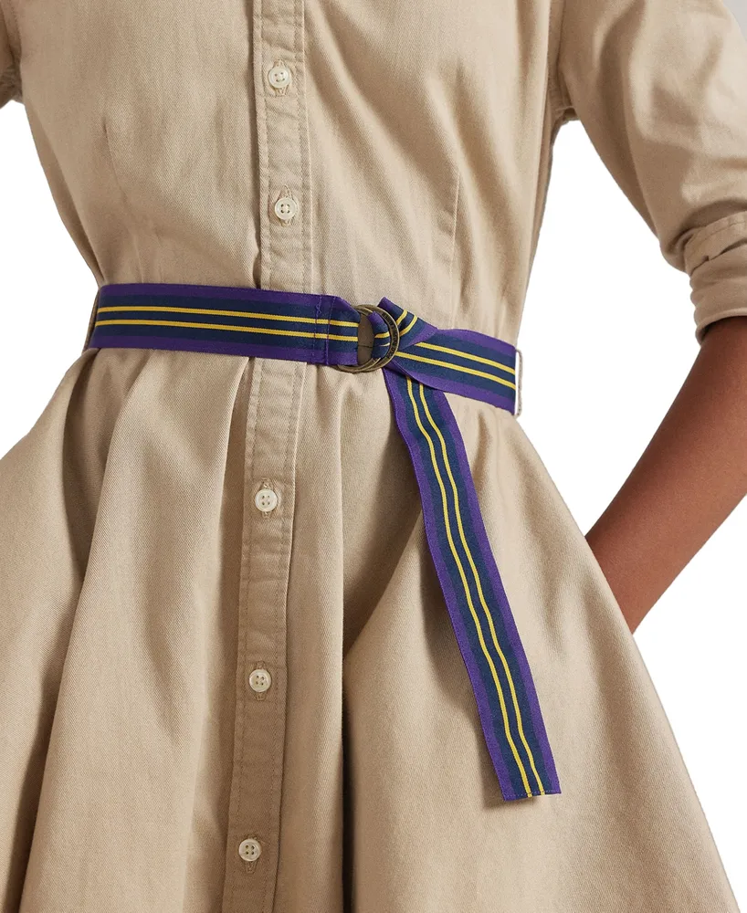 Polo Ralph Lauren Big Girls Belted Cotton Chino Shirtdress