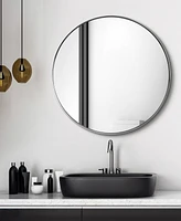 Empire Art Direct Ultra Brushed Stainless Steel Round Wall Mirror, 30" x 30"