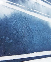 Empire Art Direct Cobalt Streaks 1 Textured Glitter Hand Painted Canvas Wall Art, 40" x 30"