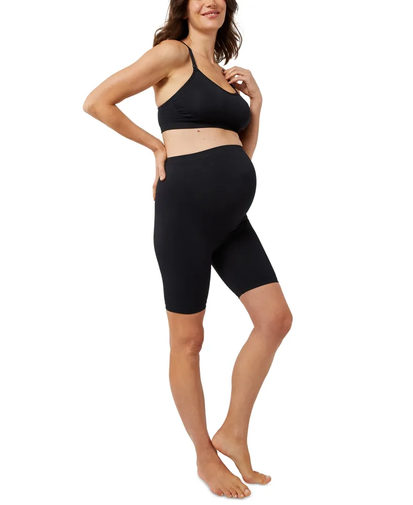 A Pea the Pod Over Bump brrr° Cooling Maternity Bike Shorts