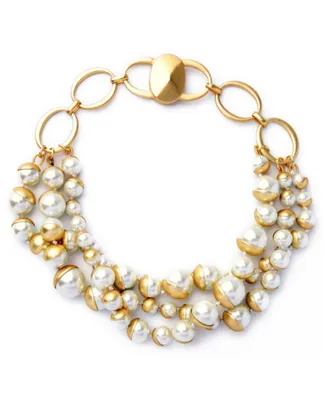 Accessory Concierge Women's Imitation Pearl Cluster Necklace - Gold
