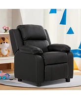 Costway Deluxe Padded Kids Sofa Armchair Recliner Headrest Children