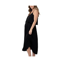 Ripe Maternity Nursing Slip Satin Dress