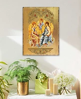 Designocracy Icon Old Testament Trinity Wall Art on Wood 16"