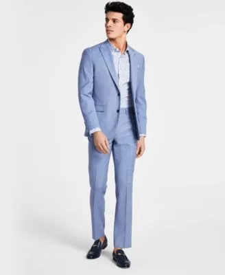 Bar Iii Mens Wool Slim Fit Sharkskin Suit Separates Created For Macys